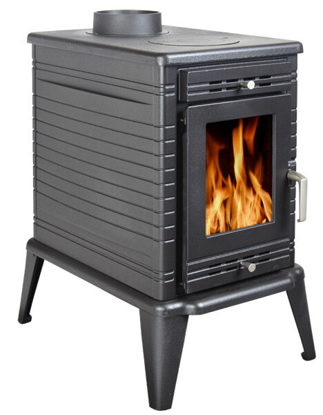 Valurautainen liesikamiina Elena Lux, 10kW, musta