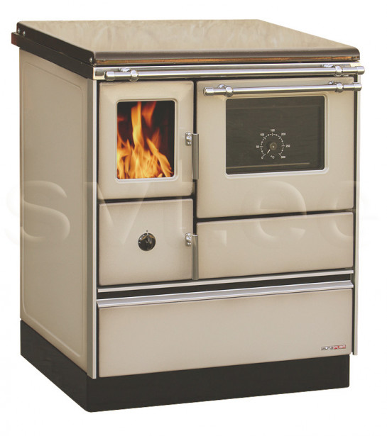 Puuliesi SVT Alfa 70 LUX lasiovella, 6,3 kW, 65 m2, beige