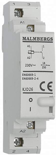 Sysysrele Malmbergs 1 sulkeutuva kosketin 16A 230V