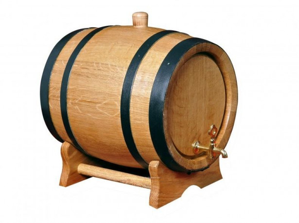 Tammitynnyri CiderMill, 10l, jalustalla ja hanalla, vaalea