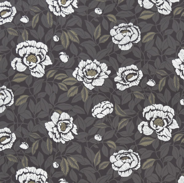 Tapetti Långelid/Von Brömssen My peony garden tumma 0.53x10.05m, non-woven