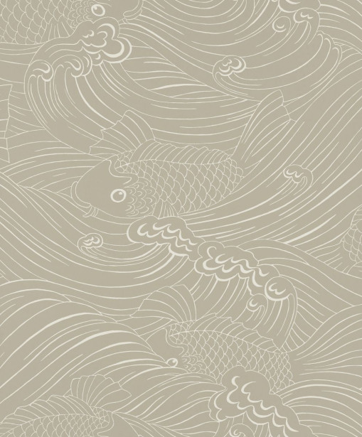 Tapetti Långelid/Von Brömssen Plenty more fish beige 0.53x10.05m, non-woven