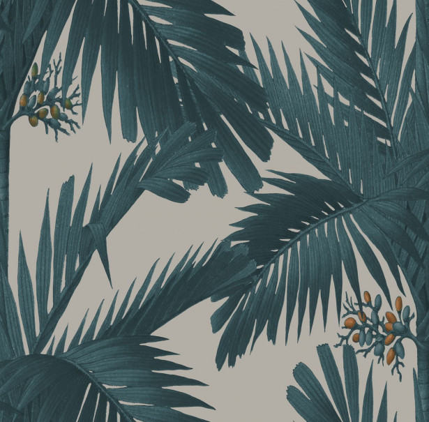 Tapetti Rebel Walls Palm Spring Teal 0,50x10 m non-woven