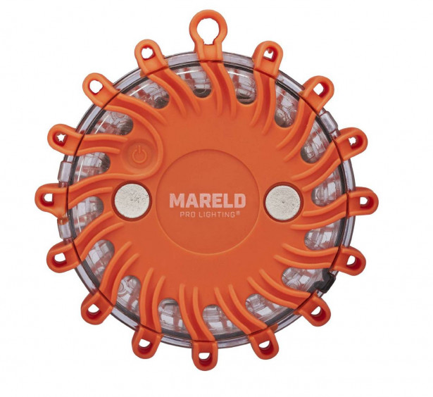 Varoitusvalo Mareld Glow, IP67, vilkulla, akkukäyttöinen, oranssi