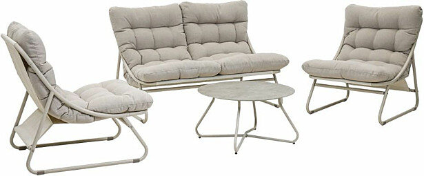 Oleskeluryhmä ulos esti & esta Cloud, sohva, pöytä ja 2 tuolia, beige