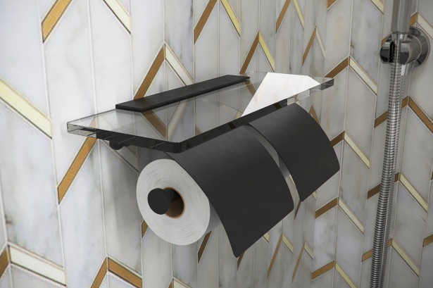 Tupla-WC-paperiteline Hietakari Tresor, musta