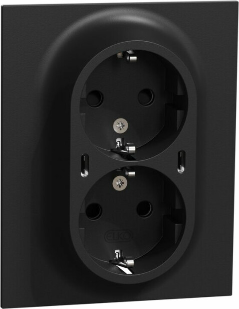 USB-pistorasia Schneider Electric ELKO One, 2-osainen + 2x USB-C, uppoasennus, peitelevyllä, IP20, 25W, PD