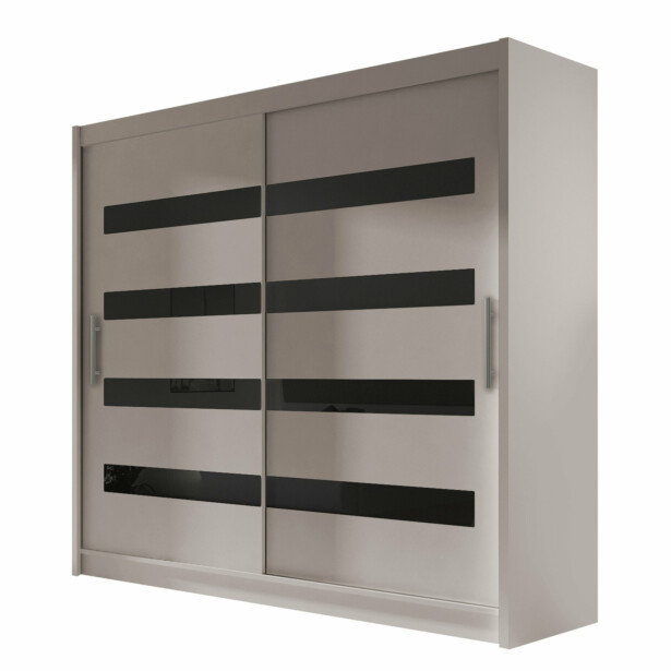 Vaatekaappi BEGA / LONDON XI, beige/musta (7727)