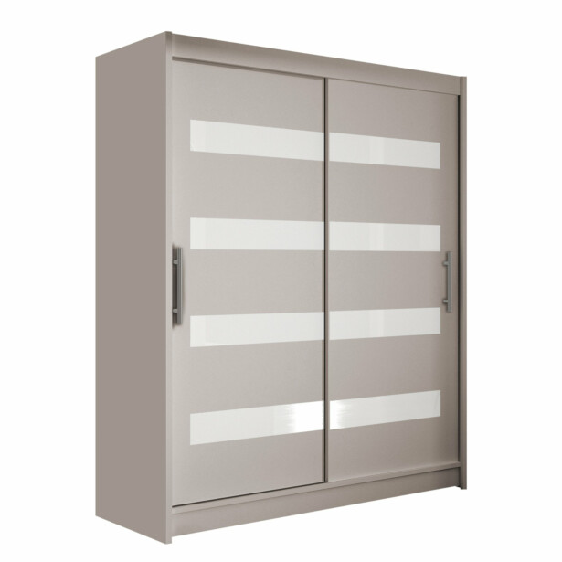 Vaatekaappi WESTA / PRESTO IV, beige/valkoinen (2974)