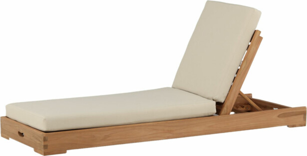 Aurinkotuoli pehmusteilla Venture Home Kenya, beige/tiikki