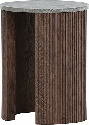 Sivupöytä Venture Home Bristol, ø40cm, mocca/marmori