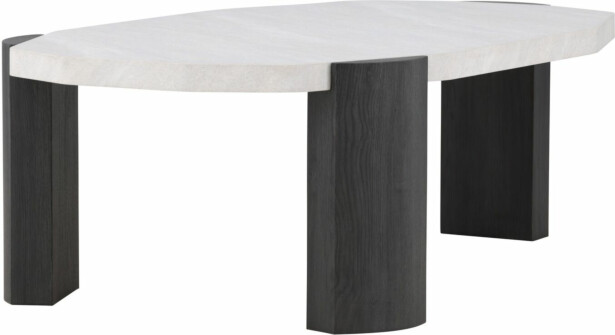 Sohvapöytä Venture Home Kres, 125x70.5cm, musta/kivi