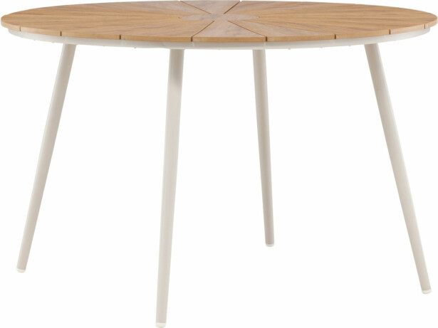 Ruokapöytä Venture Home San Vito, ø120cm, beige/puu