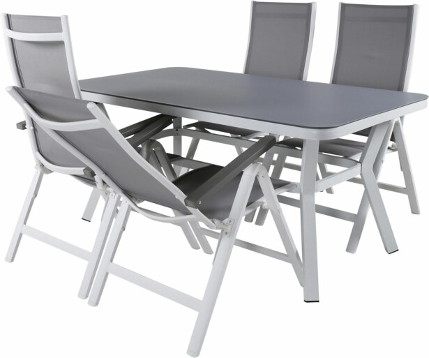 Ruokailuryhmä Venture Home, 160x90cm Virya-pöytä + 4 Albany-tuolia