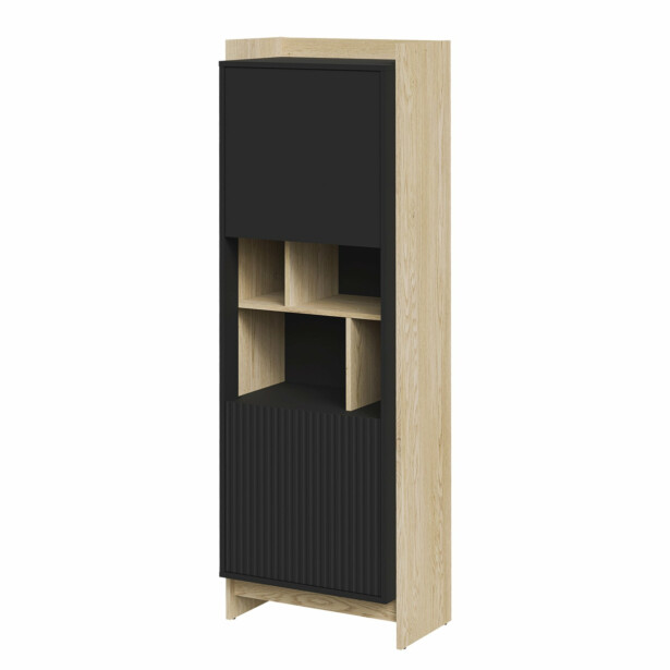 Vitriinikaappi PORTO, beige/musta (6268)