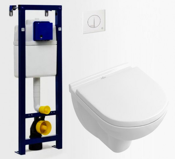 Seinä-WC -paketti Villeroy & Boch O.Novo Compact DirectFlush Soft Close -kannella