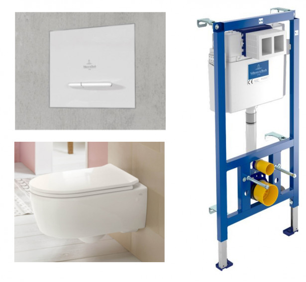 Seinä-WC-paketti Villeroy&Boch Avento 2.0, Soft Close -kannella