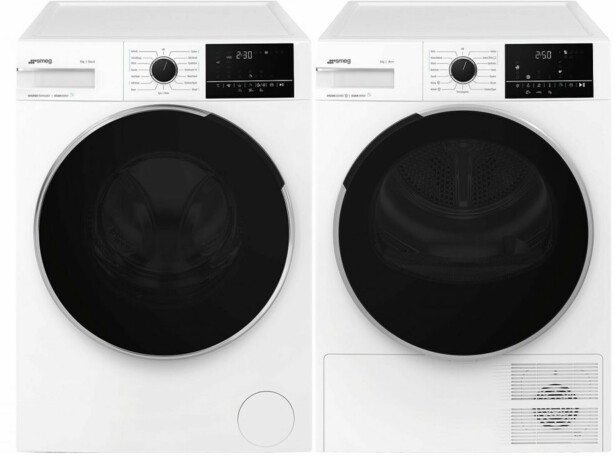 Pesutorni Smeg DNP82SEIN sekä WNP84SEAIN, 8kg, 1400rpm