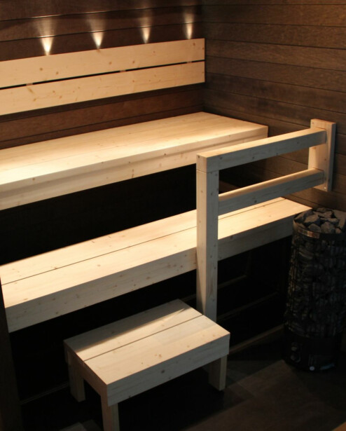 Laudepaketti Prosauna Mahti-laude 240, leveys max 2400 mm, kuusi
