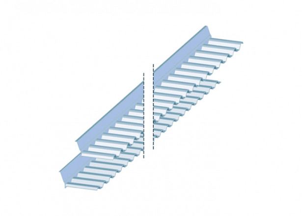 Yläliitäntäprofiili Keraplast Trapetsi PC prof. 76/18 mm, 2280 mm, kirkas