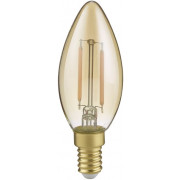 LED-lamppu Trio E14, filament, kynttilä, 2W, 225lm, 2700K, ruskea