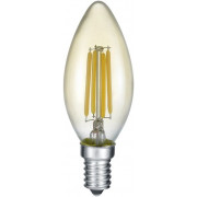 LED-lamppu Trio E14, filament, kynttilä, 4W, 400lm, 2700K, ruskea