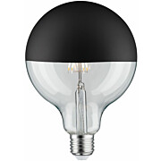 LED-pääpeililamppu Paulmann Modern Classic Edition Globe, E27, G125, 600lm, 6.5W, 2700K, himmennettävä, mattamusta