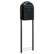 Postilaatikon jalusta Round, 165x41cm, musta RAL9005