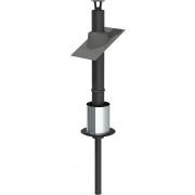 Saunan piippu ECO, Ø115 mm, 2,5 m, musta