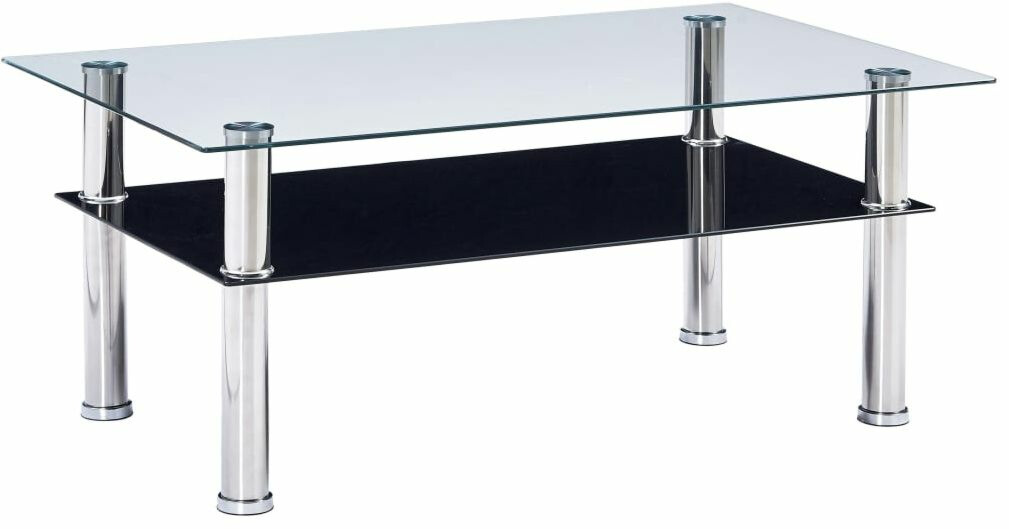 Sohvapöytä musta 100x60x42 cm karkaistu lasi 