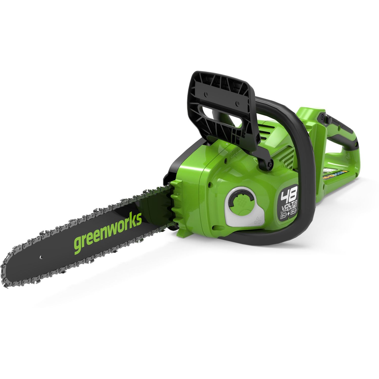 48V Akku Kettensäge 35cm 2x24V Greenworks GD24X2CS36K4x Mit (2)x4Ah Batterie 6952909065045