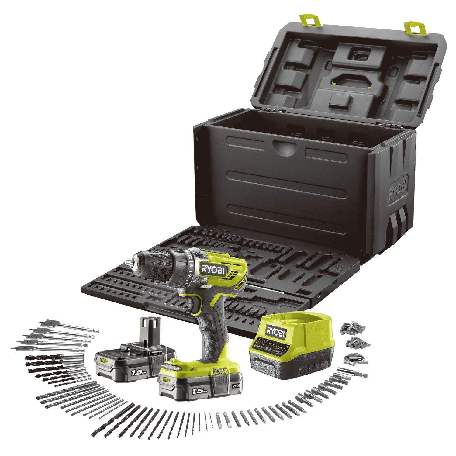 Ryobi Akkuporakone ONE+ R18DD3-215X 