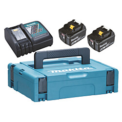 Akkupaketti Makita LXT 18V PowerPack, 2x5.0Ah ja DC18RC + Makpac
