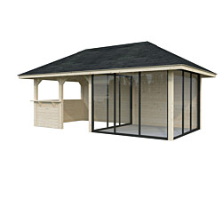 Kesähuone Palmako Bianca Set 208, sis.liukuovet 16,6 m²