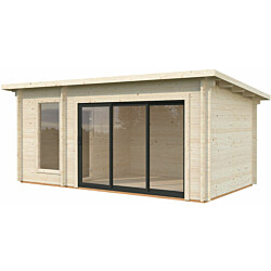 Pihasauna Palmako Sanna, sis. tuplalasilla liukuovet 12,8 m²