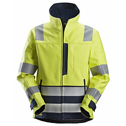 Softshell-huomiotyötakki Snickers 1260 ProtecWork, lk 3, keltainen/sininen, koko XS