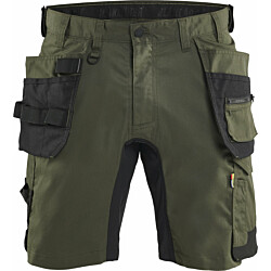Riipputaskushortsit Blåkläder 1752 stretch, metsänvihreä/musta, C52