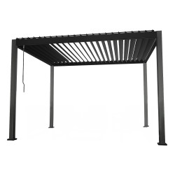 Pergola Home4you Mirador 300x300cm, tummanharmaa