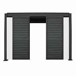 Pergolan säleikköpaneeli Home4You Mirador-111, 60x309x232,45cm, valkoinen