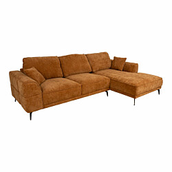 Divaanisohva Home4You Olivia 295x170cm, 4-istuttava, oikea, ruskea