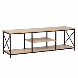 TV-taso Home4You Study 140x40x46,5cm, tammi/musta