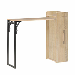 Baaripöytä Home4You Hedvig 122x44,5x108cm saarni/musta