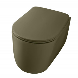 WC-istuin Kerasan Nolita 5314 Rimless, seinämalli, matta, vihreä