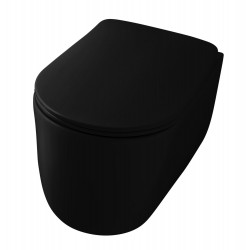 WC-istuin Kerasan Nolita 5314 Rimless, seinämalli, matta, musta