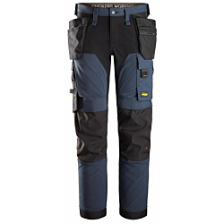 Riipputaskuhousut Snickers 6275 AllroundWork Stretch, sininen/musta, koko 150