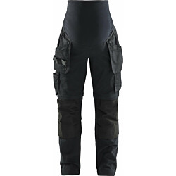 Riipputaskulliset äitiyshousut Blåkläder 7103 zip-off, musta, M