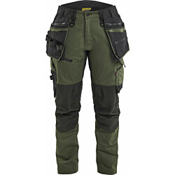 Naisten riipputaskuhousut Blåkläder 7170 Striker stretch, metsänvihreä/musta, C32