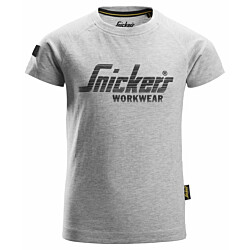 Lasten t-paita Snickers 7514 Junior logolla, vaaleanharmaa, koko 110/116
