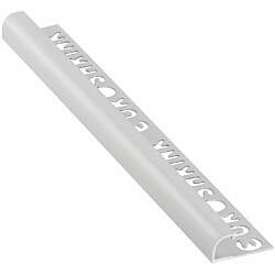 Laattalista/ulkokulma Euroshrink puolipyöreä alumiini 171a, 12mm x 2.5m, valkoinen