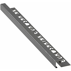 Laattalista/ulkokulma Euroshrink kantikas rst 212s, 12mm x 2.5m, harjattu musta